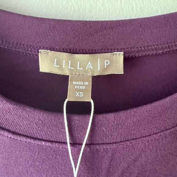 Lilla P Purple Sheath Dress with Puff Sleeve size XS NWT classic - Picture 2 of 4